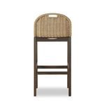 Back view showing rectangular cutout handle integrated into the woven backrest