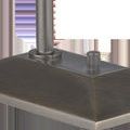 Close-up of ribbed control knob and the textured metal base in oil-rubbed bronze