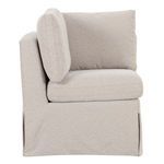 Banquette side view highlighting thick seat cushion and two large back cushions