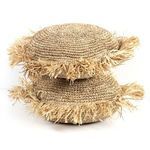 Product Image 2 for Natural Raffia 18" Round Pillow, Set Of 2 from Four Hands