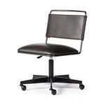 Wharton chair right side showing curved frame and visible swivel adjustment lever