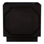 Bottom view showing octagonal recessed base frame of nightstand