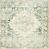 Rosette Teal/Ivory vintage style runner rug with the same intricate floral medallion design as primary view