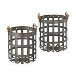 Product Image 1 for Caxton Baskets In Aged Iron With Gold Highlights from Elk Home