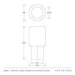 Product Image 8 for Lorenzo Concrete Outdoor Planter from Arteriors