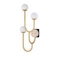Highsmith Wall Sconce with opaque milk glass globes instead of warm white
