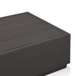 Detailed view of top edge showing alignment of four long horizontal slats