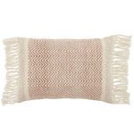 Product Image 3 for Iker Indoor/ Outdoor Light Burgundy/ Ivory Chevron Lumbar Pillow from Jaipur 