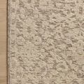 Close-up of rug corner on wooden floor highlighting subtle color gradation in floral pattern and edge binding