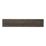 Top-down view of Monterey Bench showing plank pattern and natural variations in pinewood finish