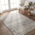 Product Image 5 for Imani Moroccan Trellis Gray/ White Rug - 6'7" x 9'6" from Jaipur 