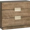 Splendor Nightstand angled view highlighting the depth and base platform in rich mocha finish