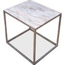 Product Image 4 for Cube Side Table Marble Top 26" High from Sarreid Ltd.
