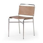 Product Image 13 for Wharton Faux Sierra Nude Leather Dining Chair from Four Hands