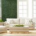 Similar living room scene showing side table with chaise lounge outdoor chair and sofa