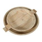 Product Image 12 for Sandblasted Wooden Bowl Set of 2 from BIDKHome