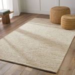 Product Image 3 for Merrow Handmade Solid Beige/ Cream Rug from Jaipur 