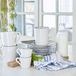 Product Image 3 for Beja Ceramic Stoneware Coffee Cup and Saucer, Set of 6 - White & Blue from Costa Nova