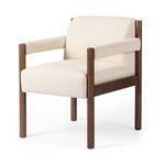 Product Image 1 for Redmond White Fiqa Dining Armchair - Fiqa Boucle Light Taupe from Four Hands