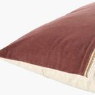 San Marco Chesnut Accent Pillow side view showing textured fabric and zipper detail