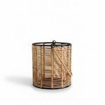 Product Image 4 for Natural Iron & Bamboo Lantern Dia 6.25" from BIDKHome