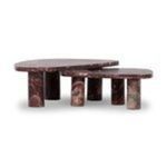 Product Image 39 for Zion Merlot Marble Coffee Table Set from Four Hands