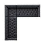 Product Image 5 for Maxx Leather 3-Piece 101" Sectional - Antique Black from Four Hands