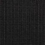 Close-up of dark coal-colored wicker weave detail and texture