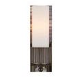 Front view of Bryce Bath Wall Sconce with slightly softer illuminated cylindrical shade