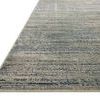 Close-up angled view showing the rug's ribbed texture and edge binding