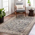 Product Image 3 for Theodora Hand-Knotted Medium Gray / Slate Rug - 9' x 13' from Surya