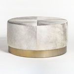 Product Image 2 for Jordan Frosted Hide Leather Ottoman from Alder & Tweed