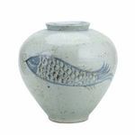 Product Image 1 for Blue & White Porcelain Silla Koi Fish Jar from Legend of Asia