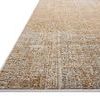Close-up side view of Wyatt Spice / Silver rug showing texture and thin profile on a white background