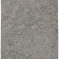Textured gray and green modern area rug with a softly-defined geometric high-low pattern in 2 by 3 feet size