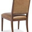 Archives Leather Chair shown from back, highlighting its smooth leather back panel and walnut finish frame