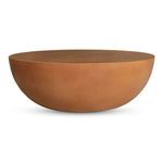Insitu Coffee Table in smooth, rounded drum shape with warm terracotta concrete finish