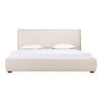 Luzon bed front view with mattress and two white pillows