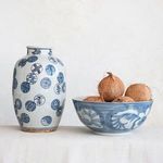Product Image 4 for Hand Painted Stoneware Bowl with Floral Design, Blue and White from Creative Co-Op