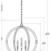 Product Image 10 for Bastian Orb Chateau Grey Wrought Iron & Wood Chandelier from Currey & Company