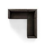 Top-down perspective showing corner joint and tight channel pattern alignment