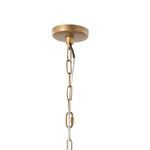 Ceiling mount and chain connection for Eldon Pendant in antique brass finish