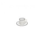Product Image 1 for Beja Ceramic Stoneware Coffee Cup and Saucer, Set of 6 - White & Blue from Costa Nova