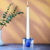Product Image 2 for Glass Clear & Blue Candle Holder from BIDKHome