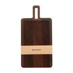 Yami Brown bread board with Muubs branded paper wrapband around center on white background
