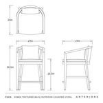 Product Image 8 for Sobek Textured Back Outdoor Stool from Arteriors