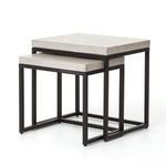 Maximus Nesting Side Tables angled front view, similar to primary but with more visible base frame details