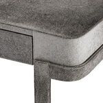 Close-up of desk corner highlighting smooth rounded edges and seamless texture wrapping