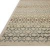 Saylor Mosaic Field Rug close-up angled view showing low pile texture and edge binding