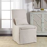 Product Image 6 for Coley White Linen Armless Chair from Uttermost